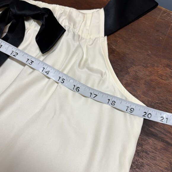 NWT Talbots Silk Sleeveless Blouse Top L Petite Bow‎ Romantic Career Colorblock - Picture 7 of 7